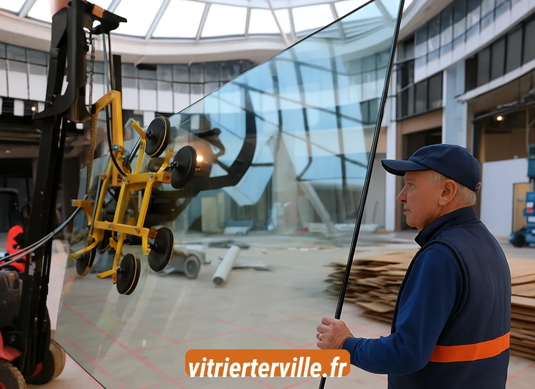 Remplacement de vitrine magasin Terville
